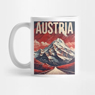 Grossglockner Alpine Road Austria Vintage Travel Retro Tourism Mug